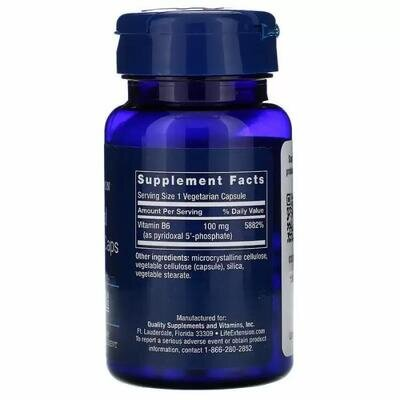 Вітамін В6 Life Extension Pyridoxal 5'-Phosphate 100 мг, 60 капсул