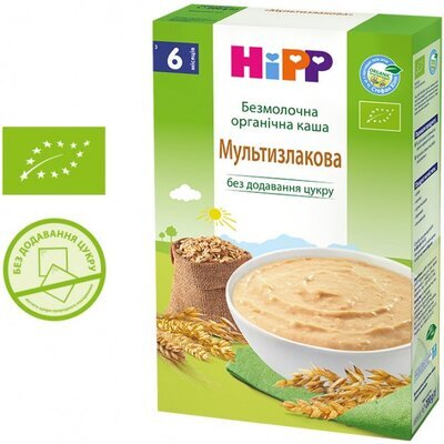 Каша безмолочна HiPP органічна Мультизлакова, з 6 місяців, 200 г