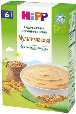 Каша безмолочна HiPP органічна Мультизлакова, з 6 місяців, 200 г
