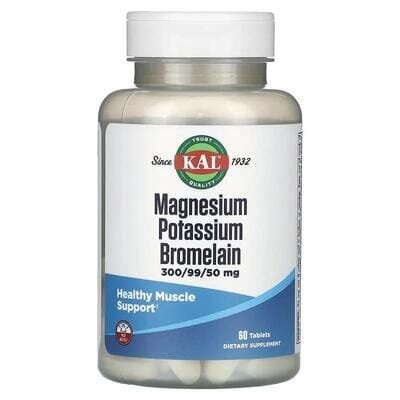 Магній Калій Бромелаїн KAL Magnesium Potassium Bromelain, 60 таблеток