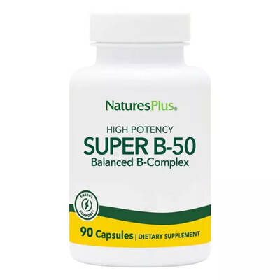 Комплекс вітамінів B-50 Nature's Plus Super B-50 вег. капсули №90