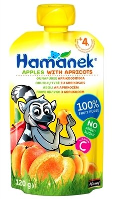 Пюре фруктове Hame Hamanek Яблуко з абрикосом, 120 г