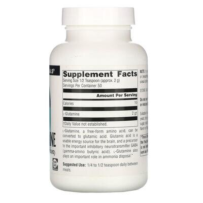 Глутамін Source Naturals L-Glutamine порошок, 100 г