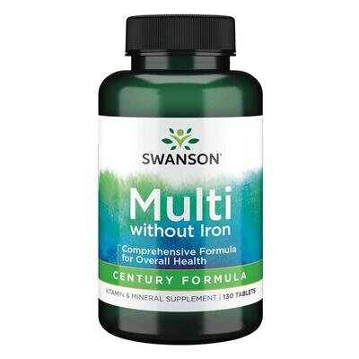 Вітамінно-мінеральний комплекс без заліза Swanson Multi - Without Iron таблетки №130