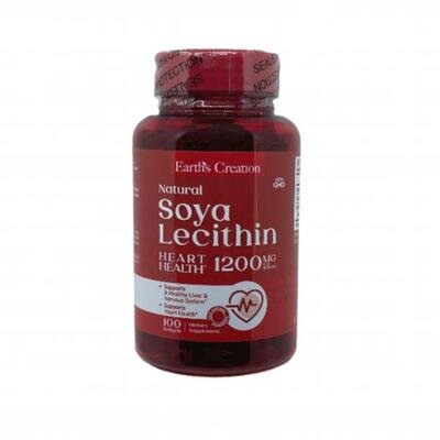 Соєвий лецитин Earth's Creation Soya Lecithin 1200 мг, 100 капсул