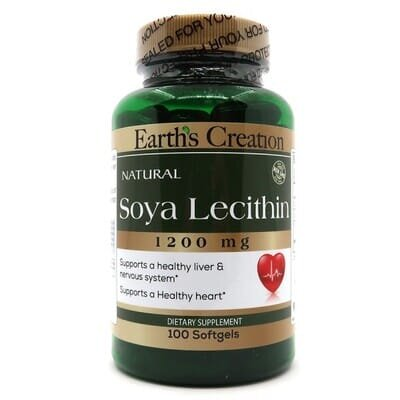 Соєвий лецитин Earth's Creation Soya Lecithin 1200 мг, 100 капсул