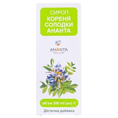 Сироп кореня Солодки Ананта по 200 мл у флак.