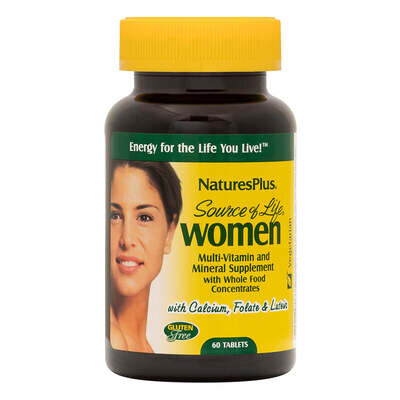 Мультивітаміни для жінок Nature's Plus Source of Life Women, 60 таблеток