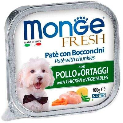 Корм вологий Monge Dog Fresh паштет для собак, курка з овочами, 100 г