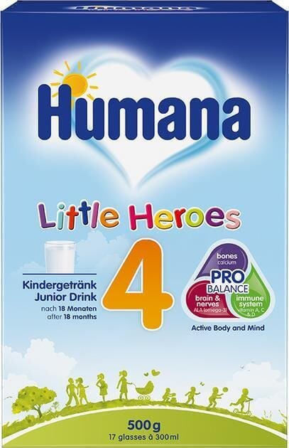Суміш суха молочна Humana 4 Little Heroes для дітей від 18 місяців, 500 г