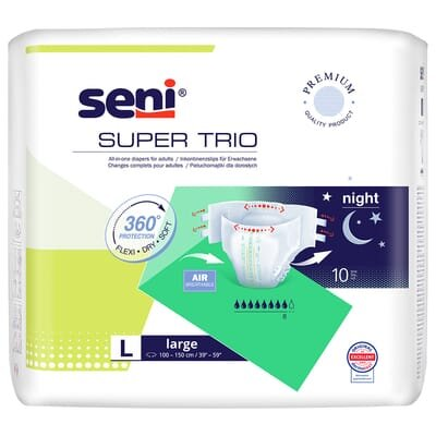Підгузки для дорослих Seni Super Trio large, розмір L, 10 штук