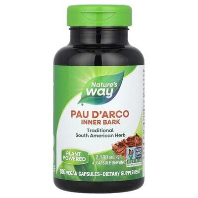 Мурашиного дерева кора Nature's Way Pau d'Arco, 180 капсул