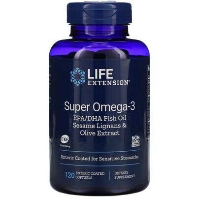 Супер Омега-3 Life Extension Omega Foundations Super Omega-3, 120 желатинових капсул