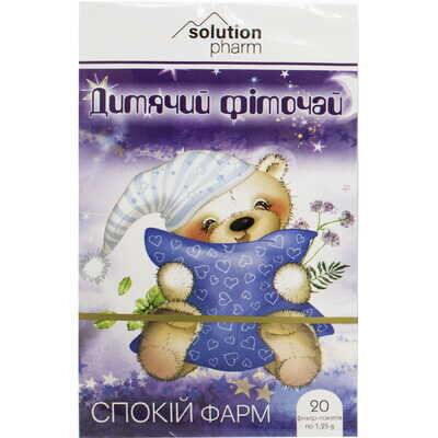 Фіточай дитячий Solution Pharm СпокійФарм, 20 фільтр-пакетів х 1,5 г