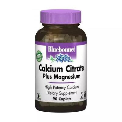 Кальцію цитрат з магнієм Bluebonnet Nutrition Calcium Citrate Plus Magnesium, 90 капсул