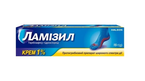 Ламізил крем 1 % по 15 г у тубах