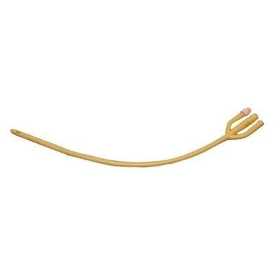 Катетер урологічний Medicare Latex Foley Catheter 3-Way тип Фолея латексний 20 Fr, 3-ходовий, балон 30 мл, 1 штука