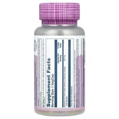 Берберин Solaray Berberine from Indian Barberry 500 мг, 60 веганських капсул