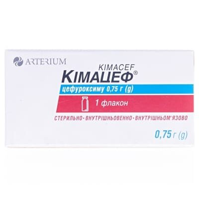 Кімацеф порошок для р-ну д/ін. по 0.75 г №1 у флак.
