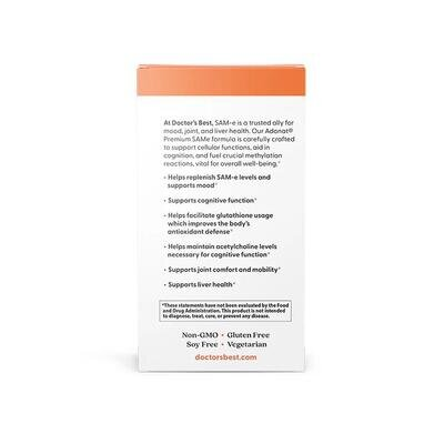 Аденозилметіонін Doctor's Best SAM-e (S-Adenosyl-L-Methionine) 200 мг, 60 таблеток