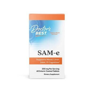 Аденозилметіонін Doctor's Best SAM-e (S-Adenosyl-L-Methionine) 200 мг, 60 таблеток