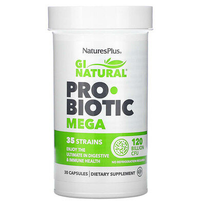 Пробіотики Мега Nature's Plus Probiotic Mega 120 млрд КОЕ, 30 капсул