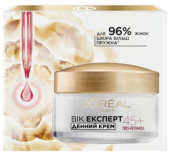 Крем для обличчя L'Oreal Paris Вік Експерт 45+ денний антивіковий ліфтинг-догляд проти зморщок, 50 мл