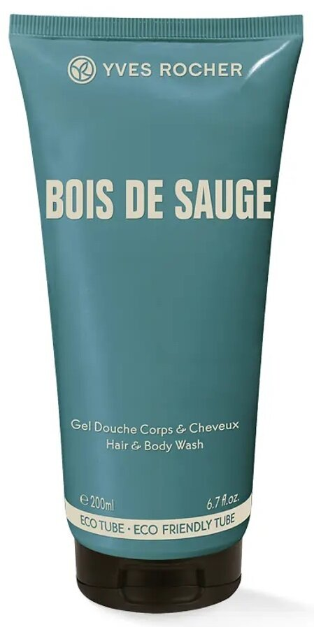 Гель для тіла та волосся Yves Rocher Bois de Sauge парфумований, 200 мл