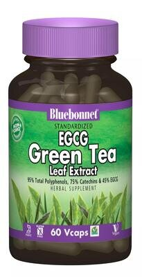Екстаркт Листя зеленого чаю Bluebonnet Nutrition EGCG Green Tea Leaf Extract, 60 гелевих капсул