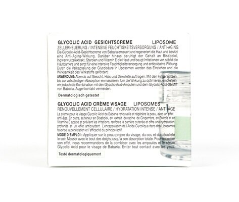 Крем для обличчя Babaria Glycolic Acid з гліколевою кислотою для регенерації шкіри нічний, 50 мл