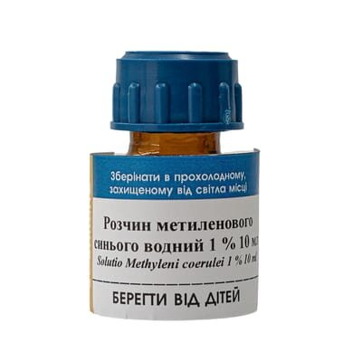 Розчин Метиленового синього водний 1% Органіяфарм, 10 мл