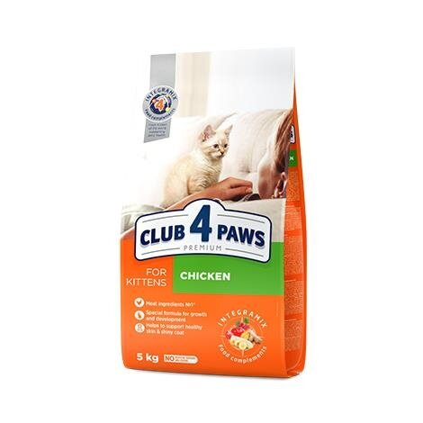 Корм сухий Club 4 Paws для кошенят з Куркою Преміум, 5 кг