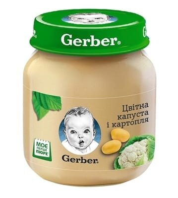 Пюре овочеве Gerber Цвітна капуста і картопля, 130 г