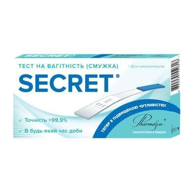 Тест-смужка Secret для визначення вагітності, 1 штука