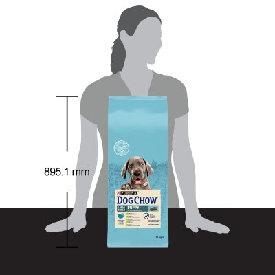 Корм сухий для цуценят великих порід Purina Dog Chow Puppy Large Breed зі смаком індички, 14 кг