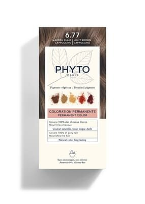 Крем-фарба Phyto Phytocolor, тон 6.77 темно-каштановий капучіно, 60 мл + 40 мл