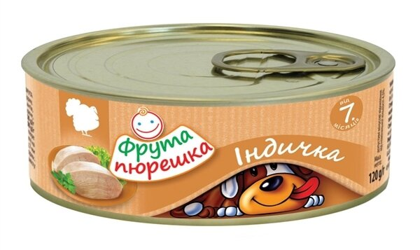 Пюре м'ясне Фрута Пюрешка Індичка, 120 г