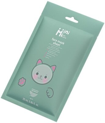 Маска для обличчя тканинна MiniMi Kids Beauty Оливка, 25 мл