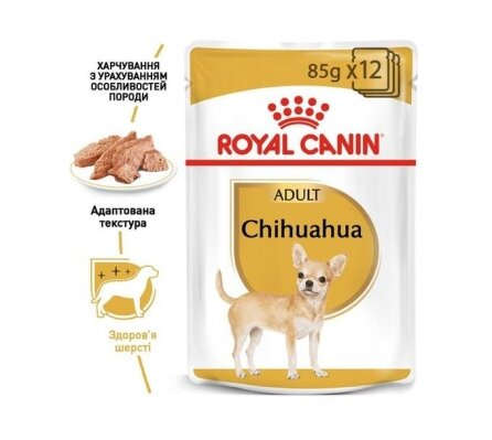 Корм вологий Royal Canin Chihuahua Adult для собак породи Чихуахуа з 8 місяців, 85 г