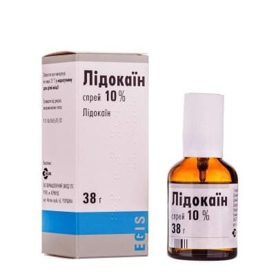Лідокаїн спрей 10 % по 38 г у флак.