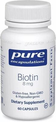 Біотин Pure Encapsulations Biotin 8 мг, 60 капсул