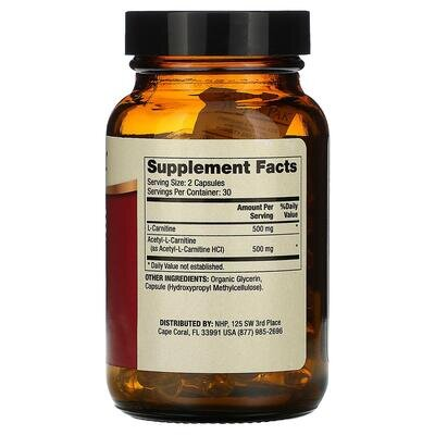 Карнітіновий комплекс Dr. Mercola Carnitine Complex 1000 мг, 60 капсул