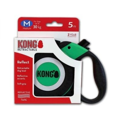 Повідок-рулетка KONG Reflect для собак до 30 кг, 5 м, зелений