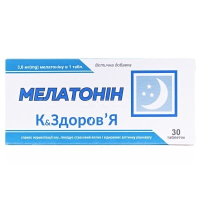 Мелатонін К&Здоров'я таблетки по 200 мг №30