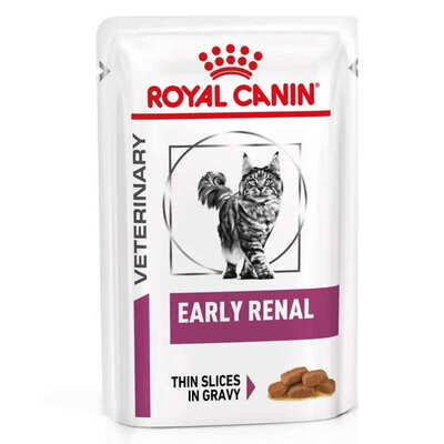 Корм вологий Royal Canin Early Renal дієта для котів при захворюваннях нирок (шматочки в соусі), 85 г