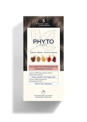 Крем-фарба Phyto Phytocolor, тон 5 світлий шатен, 60 мл + 40 мл