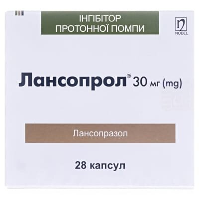 Лансопрол капсули по 30 мг №28 (7х4)