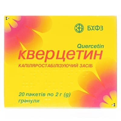 Кверцетин гранули 0.04 г/1 г по 2 г №20 у пак.