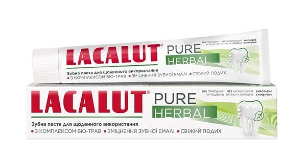 Зубна паста Lacalut Pure Herbal, 75 мл