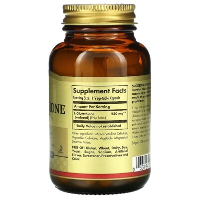 L-глутатіон Solgar L-Glutathione 250 мг вег. капсули №60